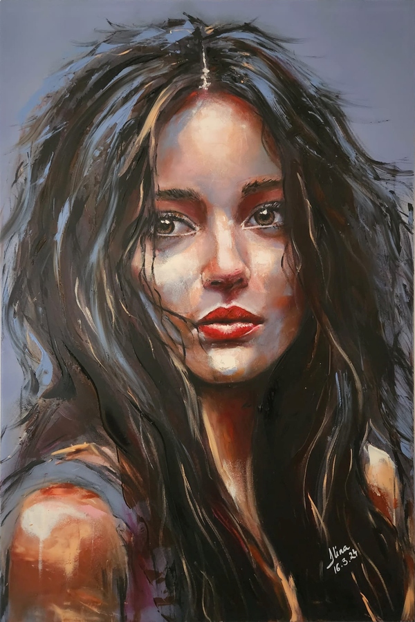ArteDiAlina.com painting: Unique (in her way)